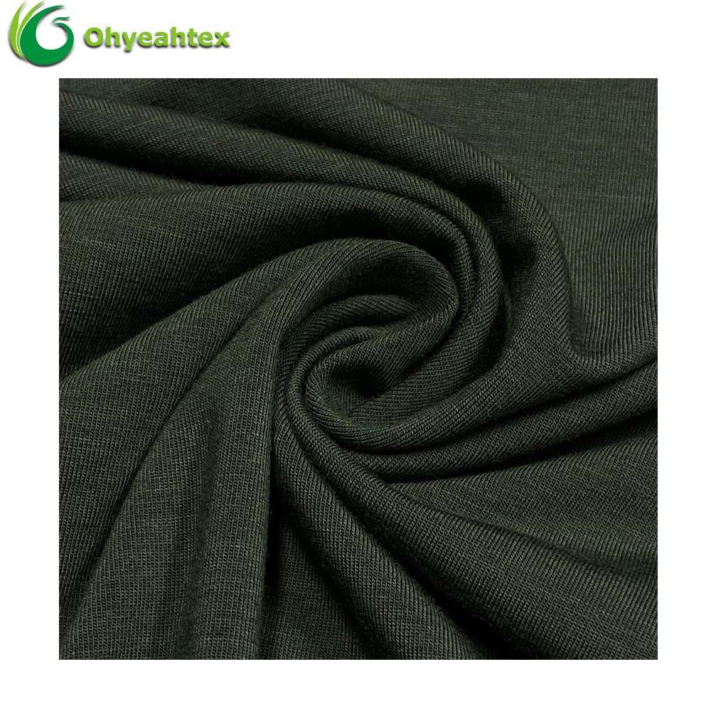 Breathable And Soft Bamboo Fiber Material 95% Bamboo Viscose 5% Spandex Knitted Fabric For Loungewear