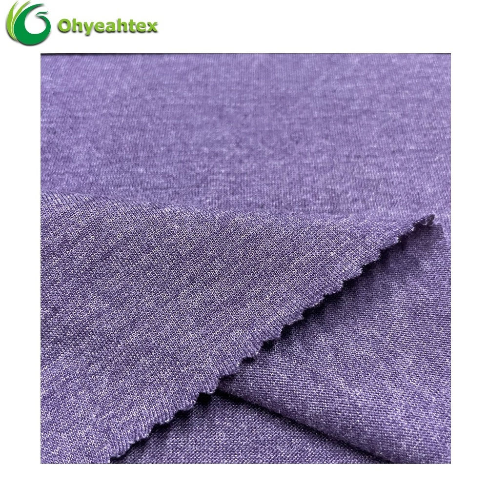 Knitted Jersey 60 Cotton 40 Polyester CVC Cotton Fabric For T-shirt