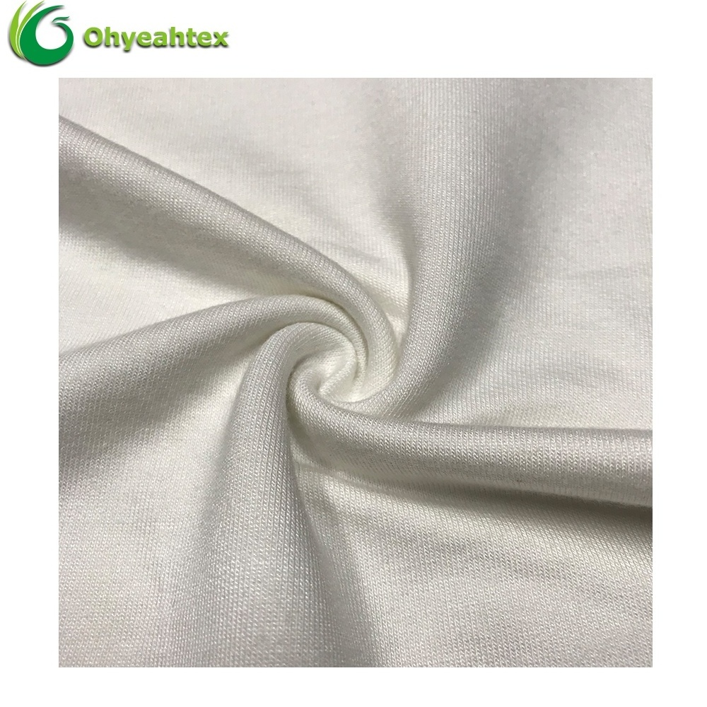 China Factory Knitting Bamboo Organic Cotton Fleece Fabric For Babywear