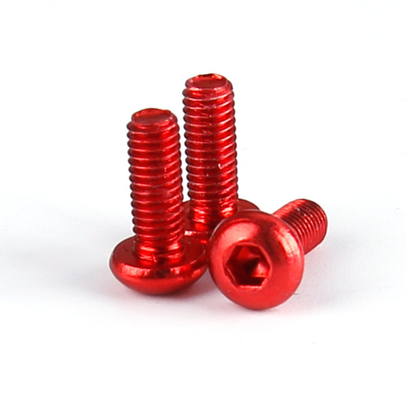 Different Color anodized hex socket pan head screw Aluminum screw