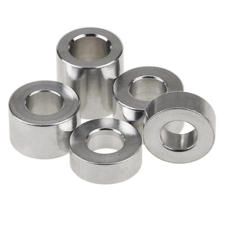 CNC lathe customized  M10 10mm 6061 unthread tube aluminum spacer