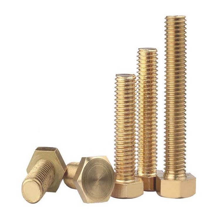 M8 M10 DIN 933 Brass Hex Bolts