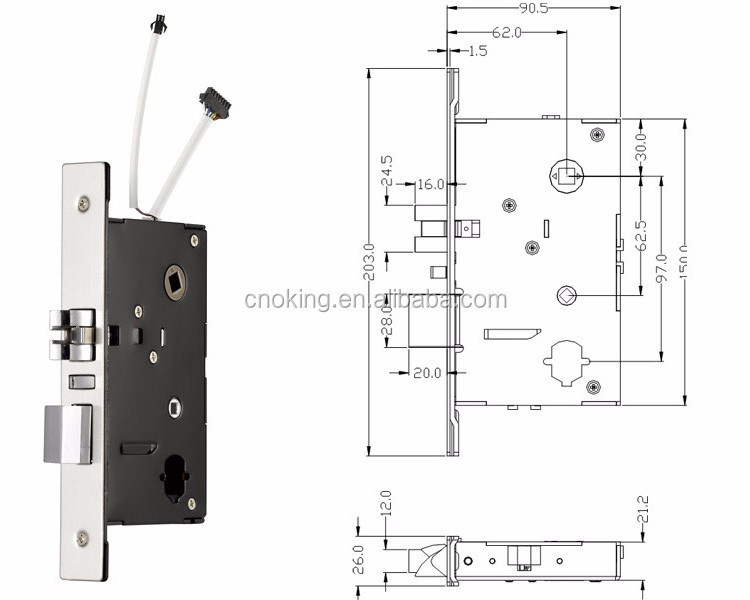 RF card hotel lock management iron invisible door lock