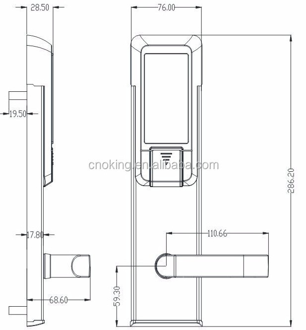 RF card hotel lock management iron invisible door lock