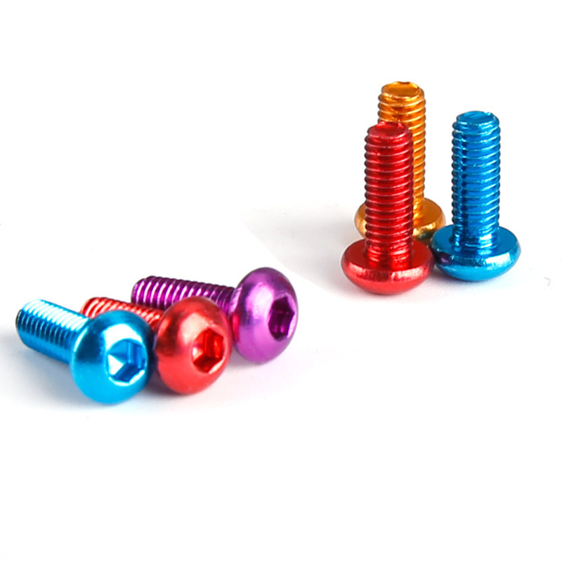 Different Color anodized hex socket pan head screw Aluminum screw