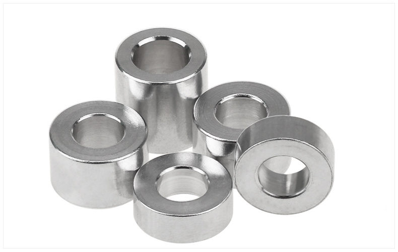 CNC lathe customized  M10 10mm 6061 unthread tube aluminum spacer