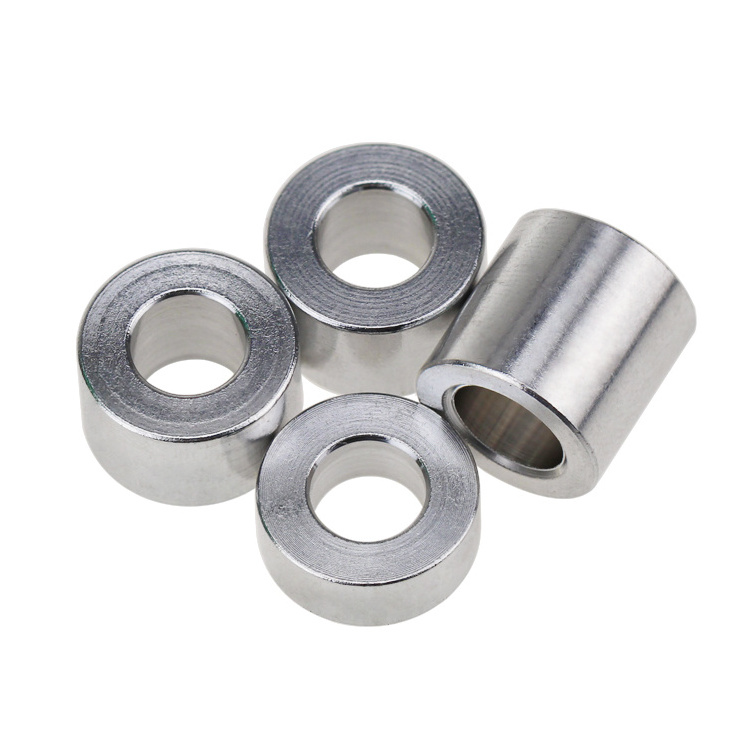 CNC lathe customized  M10 10mm 6061 unthread tube aluminum spacer