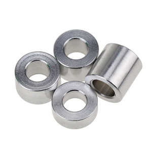 CNC lathe customized  M10 10mm 6061 unthread tube aluminum spacer