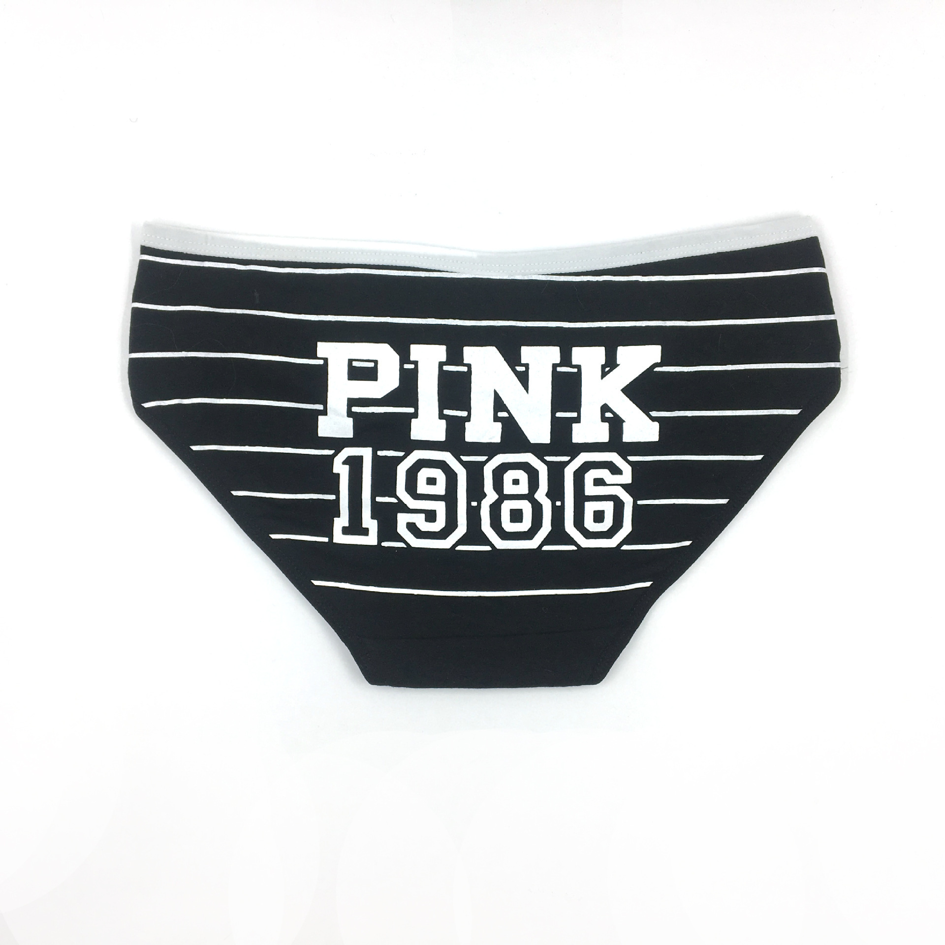 OLAF High Quality Cute Pure Cotton Everyday Wear Panties Ladies Pink Mid Waist Organic Words Printed Underwear Panty For Women