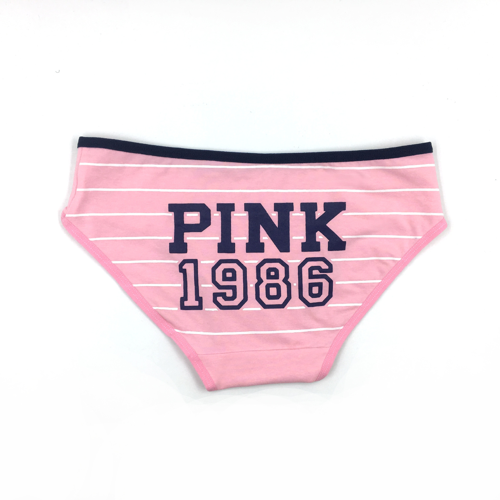 OLAF High Quality Cute Pure Cotton Everyday Wear Panties Ladies Pink Mid Waist Organic Words Printed Underwear Panty For Women