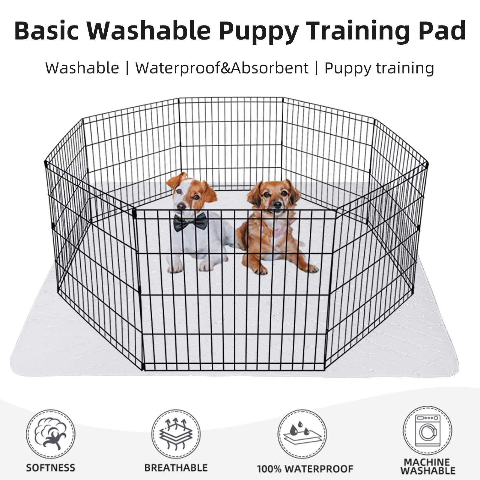 Washable Doggie Pad Pet Diaper Training Pad Indoor Pee Training Pet Dog Toilet Ultra Absorbent Pee Pads for Dogs