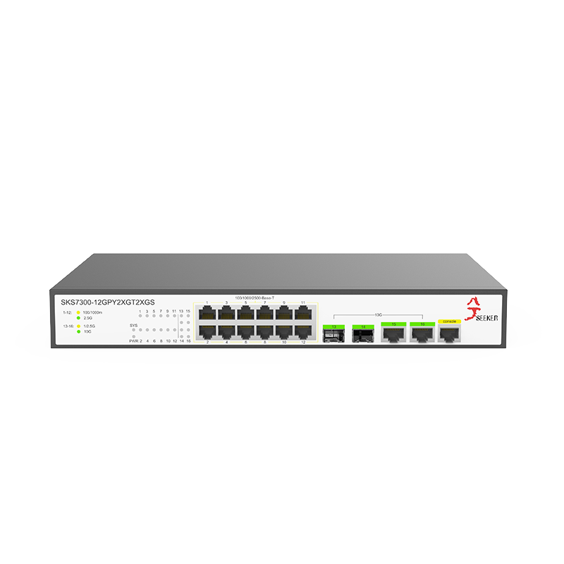 High Quality 2.5g Ethernet Switch 16 Ports L2 Managed 10g RJ45 Port 10GB Optical Uplink Port Internet Splitter WEB/CLI