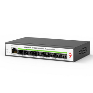 SeekerStor SKS8300-8X 8 Port 10G SFP+ L3 Managed Switch for Port Trunking VLAN Division WEB/CLI Management DHCP Dynamic Routing