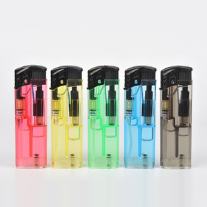 WINDPROOF SMOKING  CIGARETTE  TRANSPARENT COLOR  CUSTOM LOGO ELECTRONIC LIGHTER OQ-76