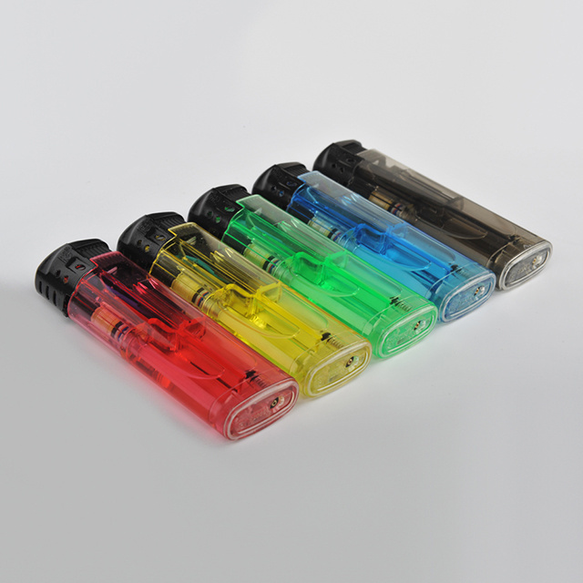 WINDPROOF SMOKING  CIGARETTE  TRANSPARENT COLOR  CUSTOM LOGO ELECTRONIC LIGHTER OQ-76