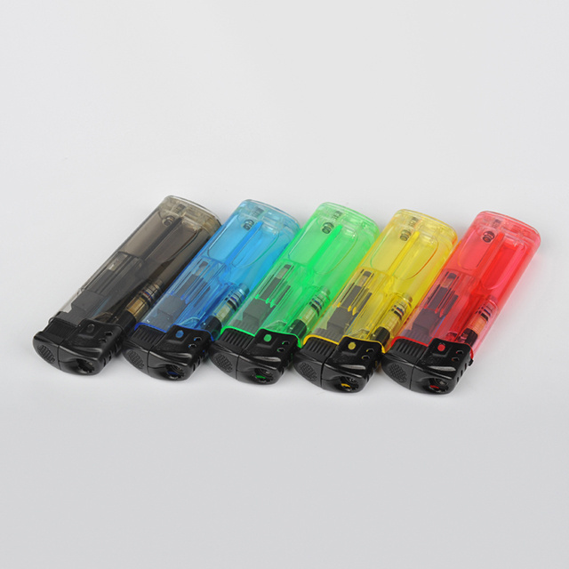 WINDPROOF SMOKING  CIGARETTE  TRANSPARENT COLOR  CUSTOM LOGO ELECTRONIC LIGHTER OQ-76