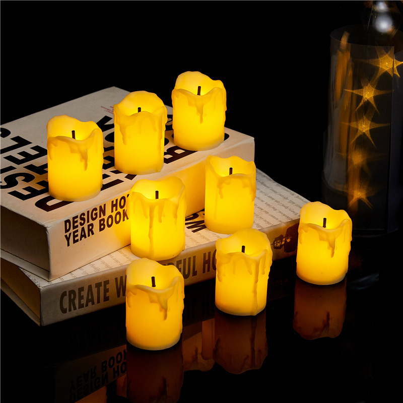 Electronic tea Candle with swaying wick simulation led led night light for Christmas