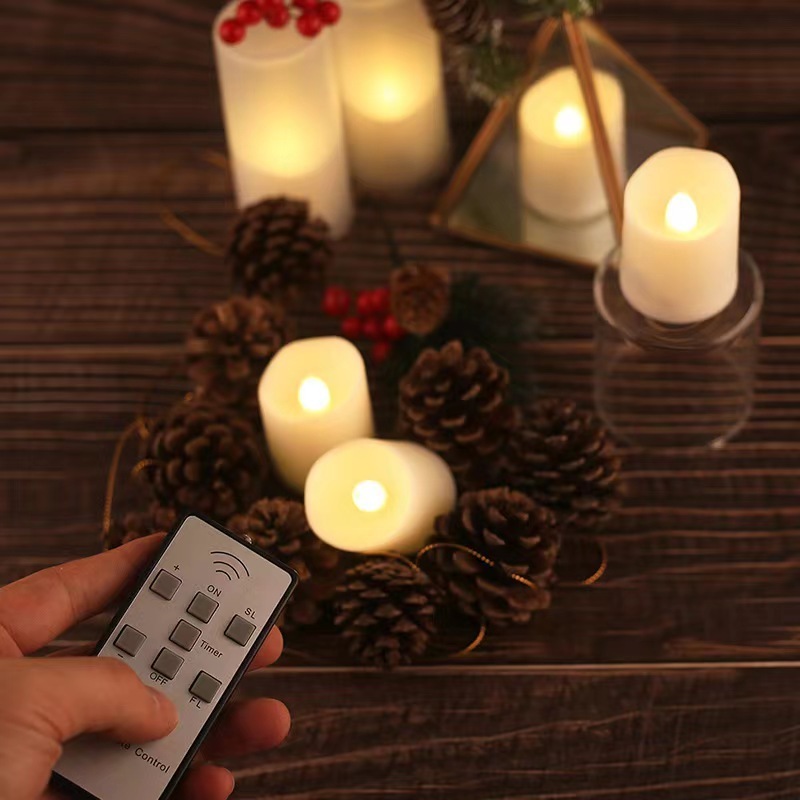 Best Selling Halloween LED Candles Rechargeable Tea Led Candles Lights with Remote Control for Decoration