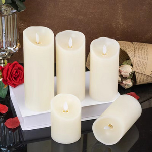 2024 Real Wax Flameless USB Rechargeable Battery Operated Led Candles with Remote Control and Timer