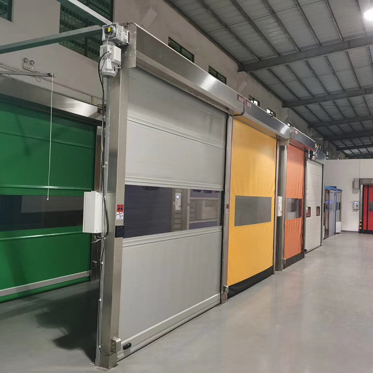 oredy industrial pvc fast roll door for warehouses cold storage Fast Rolling Shutter Door motor