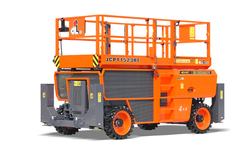 Diesel Self-propelled Scissor Lift JCPT1523RTB 15 M Aerial Working Platform with Outriggers