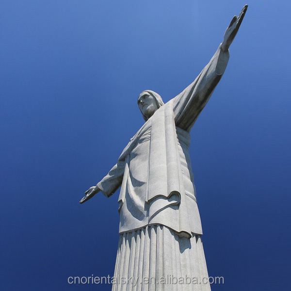 Rio's Christ the Redeemer Life Size Jesus Marble Stone Statue