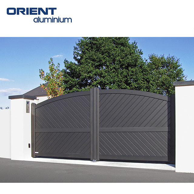 Competitive Price Electric Driveway Cast Slats Cantilaver Sliding Barrier Door Aluminium Gate Trellis & Gates