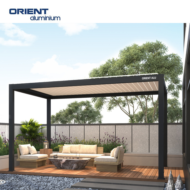 Most Popular in 2022 3x3,3x4,4x4,6x4m Outdoor Waterproof Aluminium Bioclimatic Pergola Cover Aluminum Patio Roof Cover