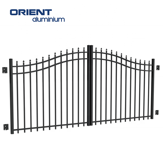 Modern Outdoor Welding Mild Metal Zinc Steel Garden Fence Gate Different Fence Gate Design