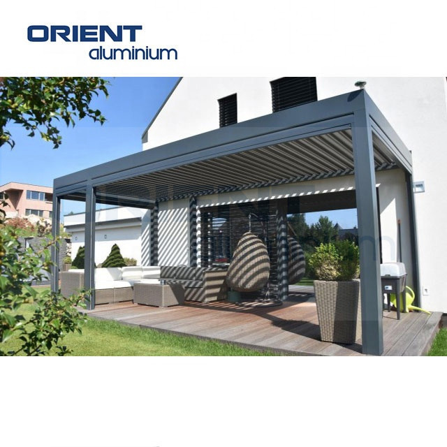 RETRACTABLE GAZEBO 3X4 MOTORIZED PAVILION GARDEN OUTDOOR ALUMINIUM ELECTRIC WALL MOUNTED PERGOLA