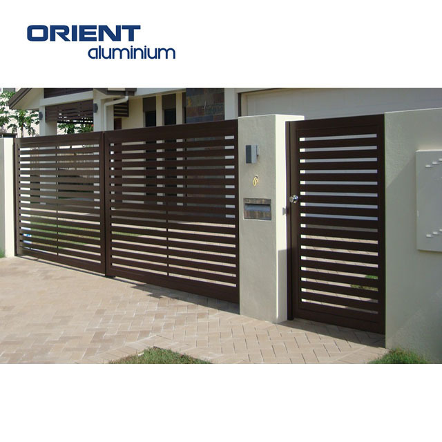 Wholesale New Trends Entry Black Residential Automatic Swing Gate Driveway Modern Private Luxury Double Swing Driveway Gate