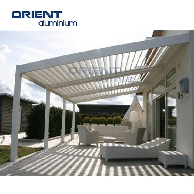 Customized new design opening Louver Roof Motorized Sunshade Garden Aluminium Pergola And Gazebo Outdoor