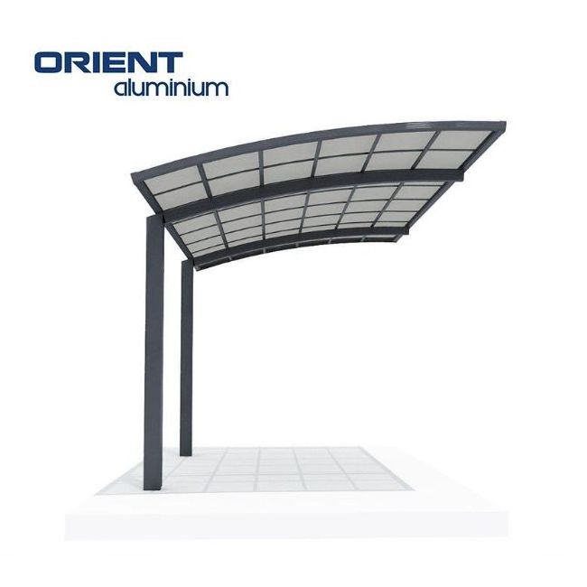 High Quality Wholesale Pc Panel Roof Morfern Design Metal Carport with 2 Post for Carparking in Yard Villa Hotel