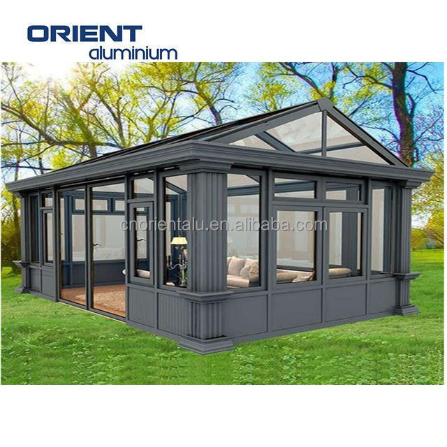 New Product Ideas Winter Garden Free Standing Sunroom Glass Houses Aluminium Glass Conservatory Sunrooms Glass Houses Kit