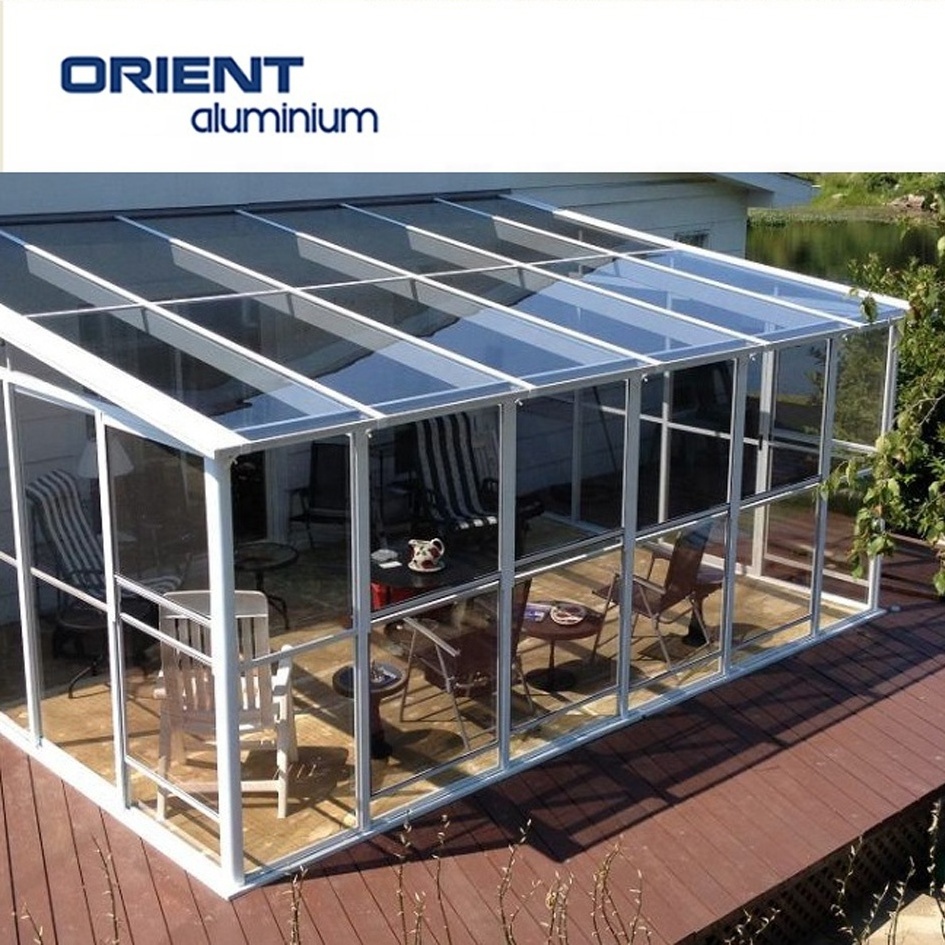 Aluminium Frame Patio Enclosure/ Garden Glass Roof Veranda