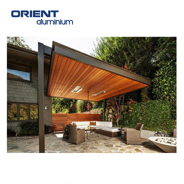 ORIENT Hot Sale Waterproof Pergola Cedar Pergola With Bar And Electric Special Design Pergola Wood And Aluminium