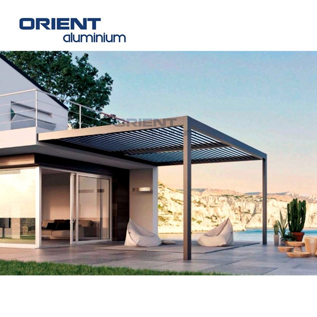 ORIENT Hot Sale Waterproof Pergola Cedar Pergola With Bar And Electric Special Design Pergola Wood And Aluminium