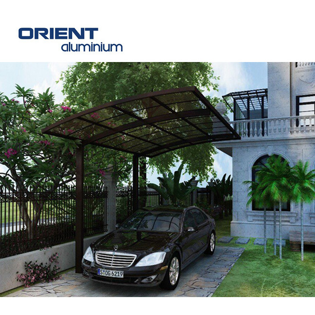 High Quality Wholesale Pc Panel Roof Morfern Design Metal Carport with 2 Post for Carparking in Yard Villa Hotel