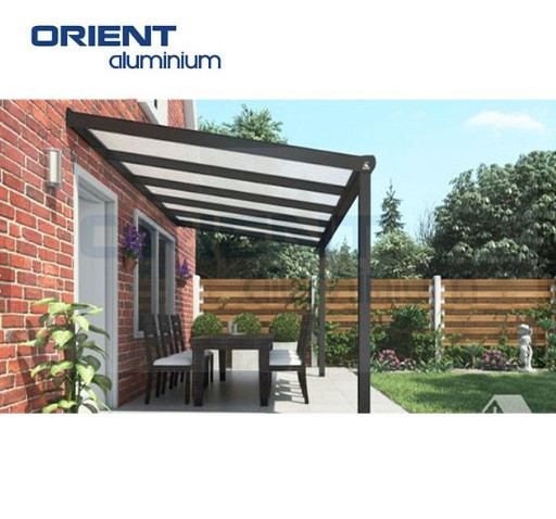 Aluminium flat roof transparent Patio Awning Cover/glass roof Patio Cover Flat Roof Canopy Awning Metal Canopy Awning