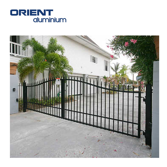 New Style Simple Design House Decorative Safety Aluminium Garden Swing Main Gate