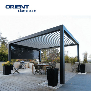 Custom Waterproof Pergola Aluminium Outdoor Aluminum Motorized Pergola Gazebo Outdoor And Louvered Outdoor Pergola For Garden