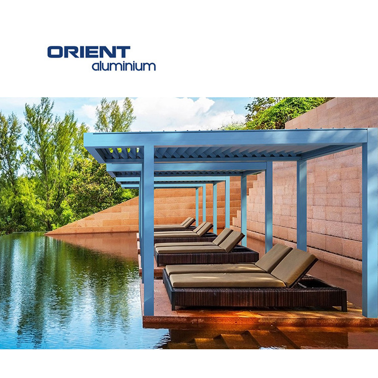 ORIENT Hot Sale Waterproof Pergola Cedar Pergola With Bar And Electric Special Design Pergola Wood And Aluminium