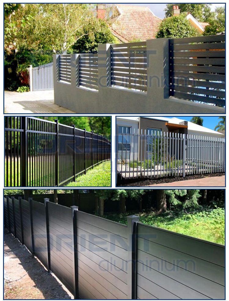 Easy To Install Modular Privacy White Aluminum Slat Fence Panels Laser Cut Privacy Fencing Panel Security Palisade Fence