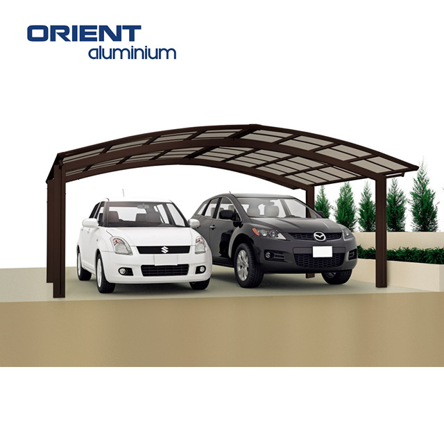 Modern design aluminum structure carport freestanding polycarbonate roof for parking tent metal frame awning