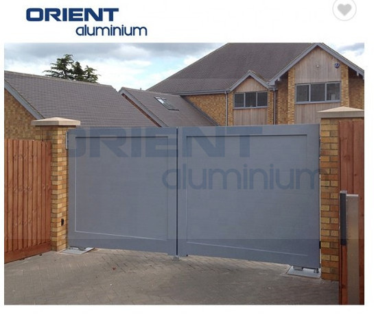 Orient retractable security aluminum sliding gate alu driveway retractable gate