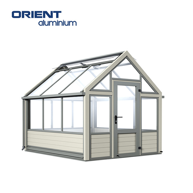 Custom aluminium conservatory Insulated Glass Veranda Sunrooms Roof Panels free standing SunRoom