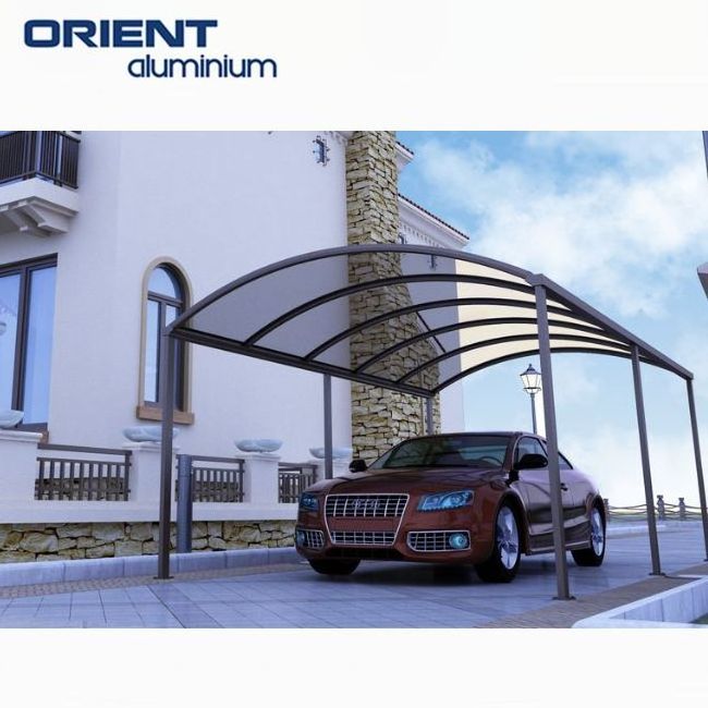 Custom-Made  Metal Aluminum Frame Outdoor Driveway Gate Polycarbonate Roof Canopies for Garages Carports Car Parking