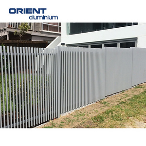 Easy To Install Modular Privacy White Aluminum Slat Fence Panels Laser Cut Privacy Fencing Panel Security Palisade Fence