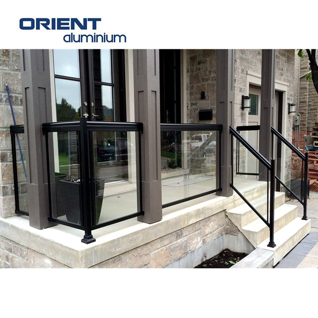 Wholesale High Quality Deck Glass Railing Outdoor U Channel Frameless8mm Tempered Glass Aluminum French Balcony Railing