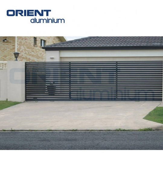 Orient retractable security aluminum sliding gate alu driveway retractable gate